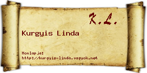 Kurgyis Linda névjegykártya